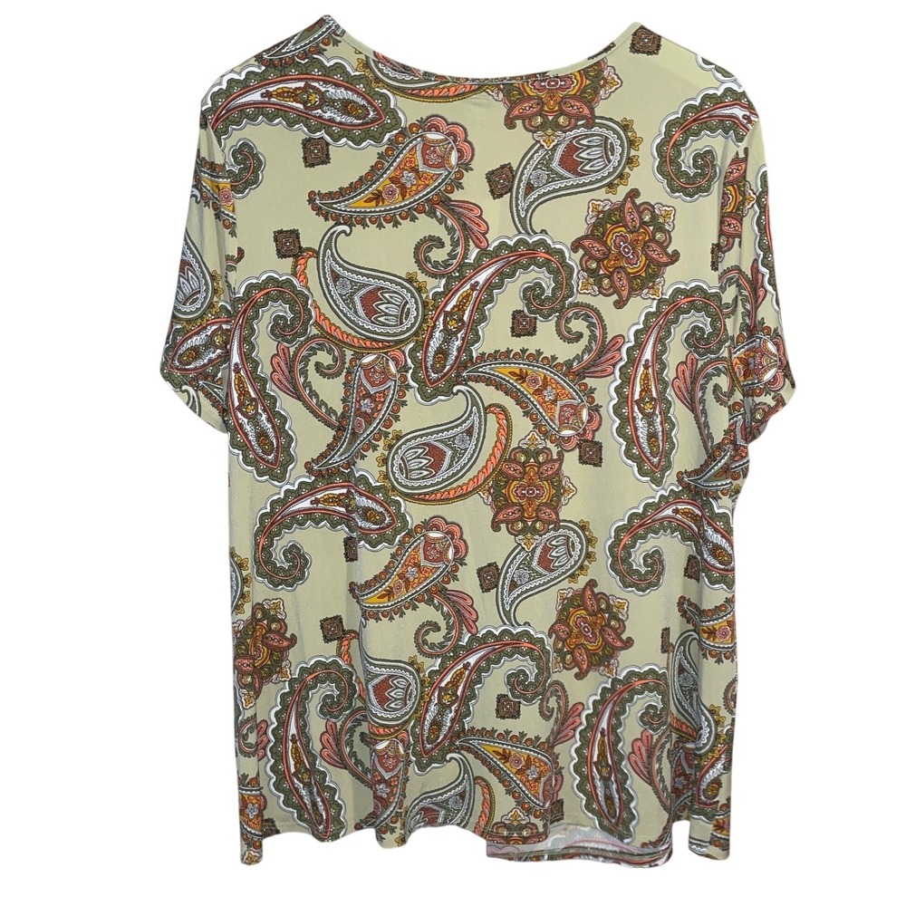 Boho Paisley Blouse Womens Relaxed Ruched Hem Tunic Cottagecore Festival Top - Picture 3 of 6